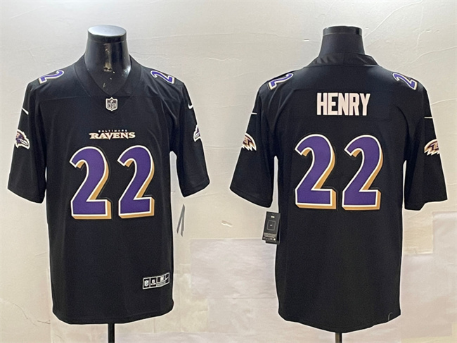 Men's Baltimore Ravens #22 Derrick Henry Black Fashion Vapor Untouchable Limited Football Jersey Men's Baltimore Ravens #22 Derrick Henry Black Fashion Vapor Untouchable Limited Football Jersey